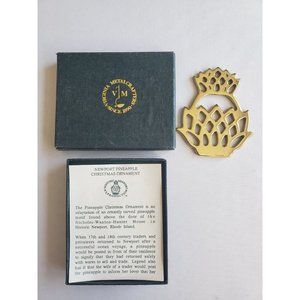 Newport Pineapple Hand-Polished Brass Christmas Ornament